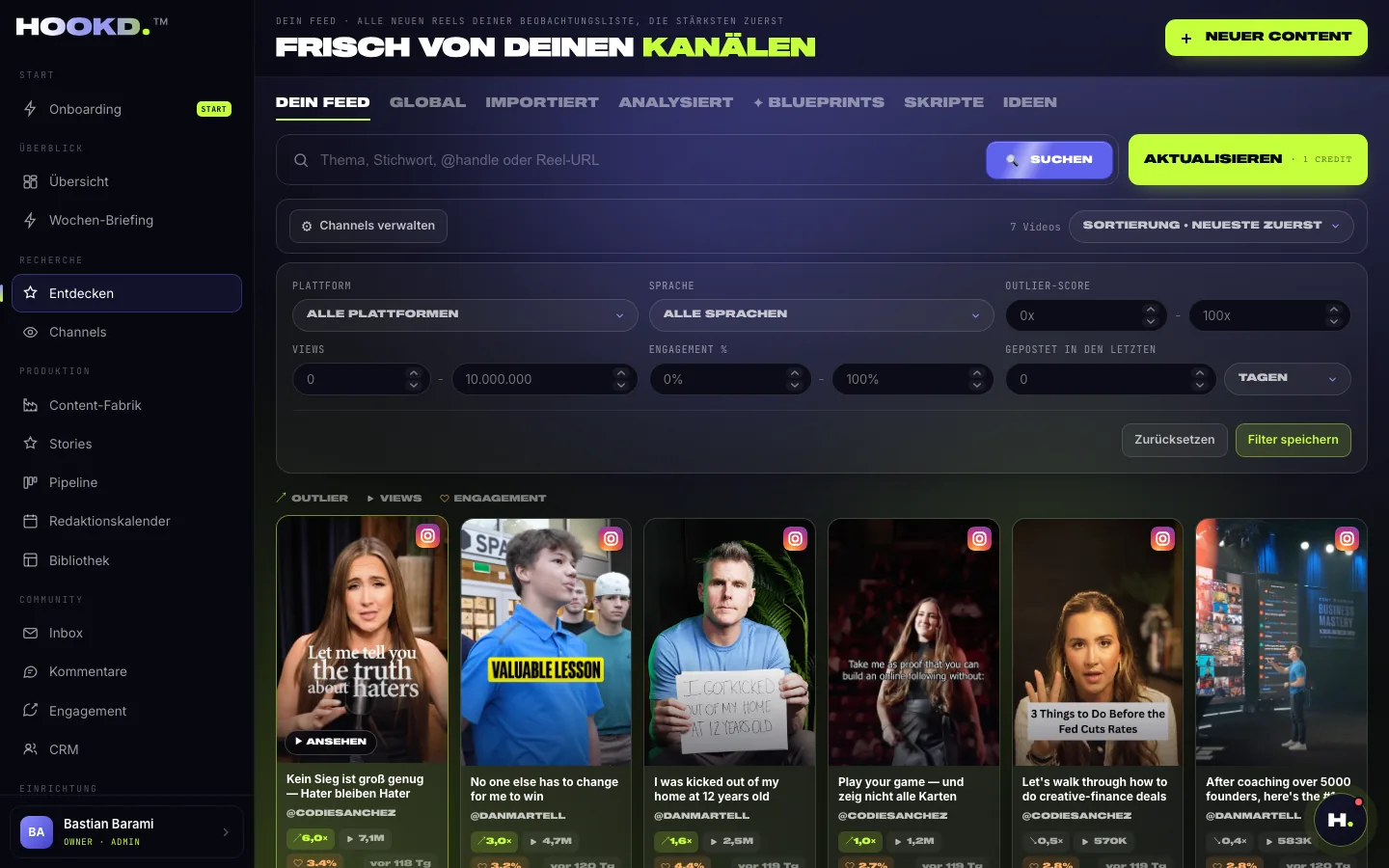 HOOKD App: Entdecken